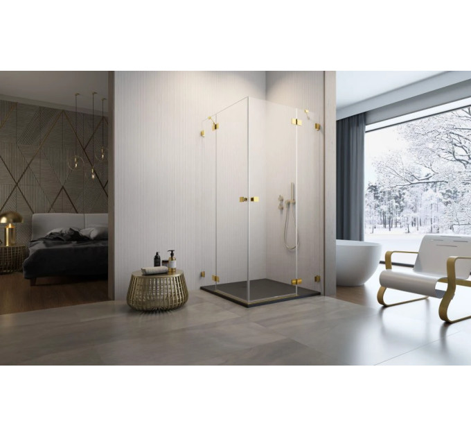 Душова кабіна (половина) Essenza Pro Gold KDD 100 права, RADAWAY