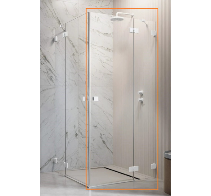 Душова кабіна (половина) Essenza Pro White KDD 100 права, RADAWAY