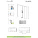 Двері для ванни Idea Black PN DWD 140,  RADAWAY