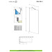 Шторка для ванни Idea Black PNJ II 100 Frame, RADAWAY