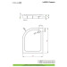 Душовий піддон Laros E Compact 100x80 см правий, RADAWAY