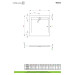 Душовий піддон Teos C 90x90 см Black, RADAWAY