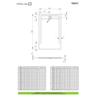 Душовий піддон Teos F 160x100 см anthracite, RADAWAY