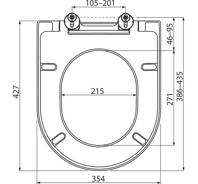 Кришка для унітаза UNI CHROME 02A SoftClose (X01549), RAVAK