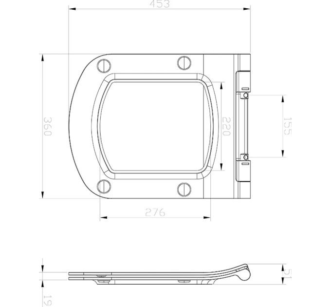 Кришка для унітаза CLASSIC Slim SoftClose (X01673), RAVAK