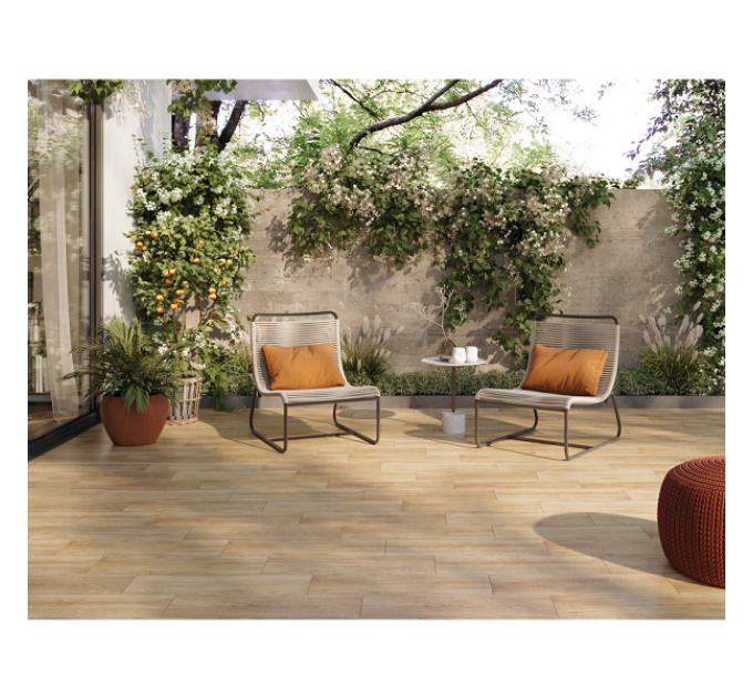 Плитка керамогранітна Sensewood Beige 185x598x7 Cersanit