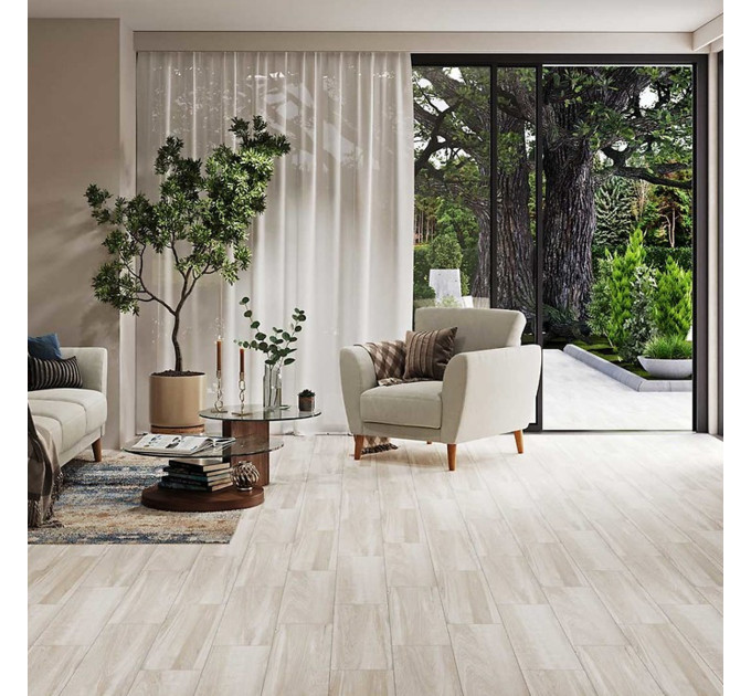Плитка керамогранітна Flaxwood Light Grey 185x598x7 Cersanit