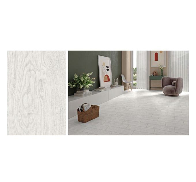 Плитка керамогранітна Tornwood White 185x598 Cersanit