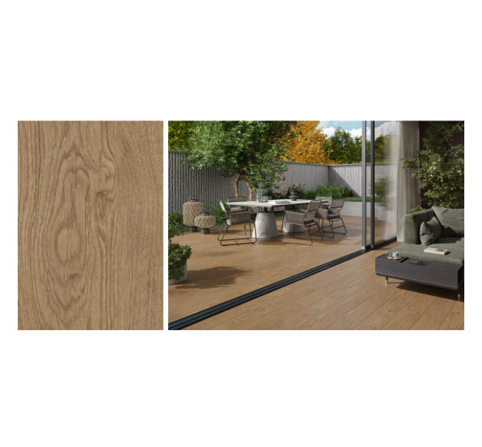 Плитка керамогранітна Tornwood Brown 185x598 Cersanit