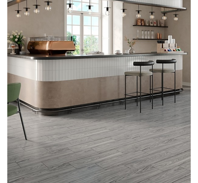Плитка керамогранітна Sunsetwood Grey 185x598 Cersanit