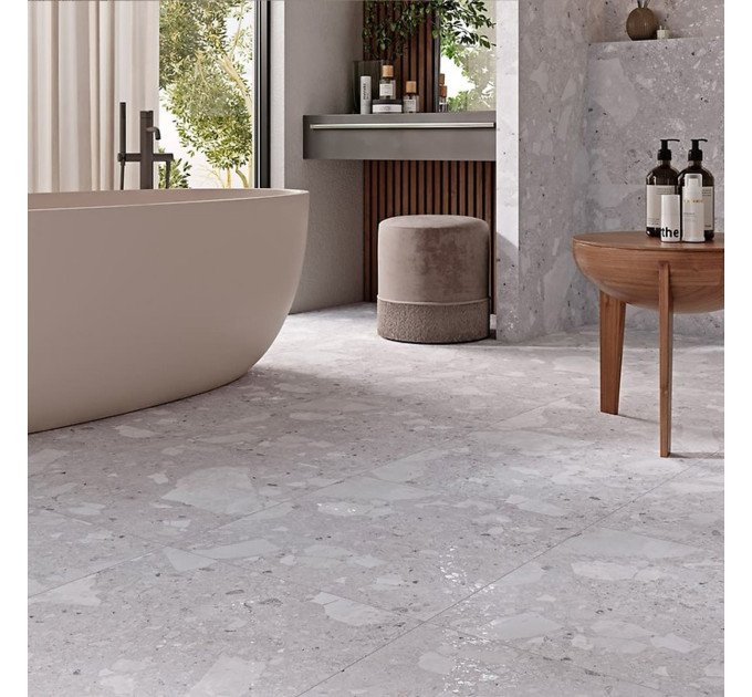 Плитка керамогранітна Genesis Light Grey RECT MAT 598x598 Cersanit