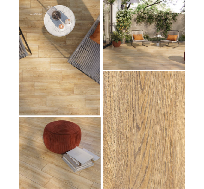 Плитка керамогранітна Sensewood Beige 185x598x7 Cersanit